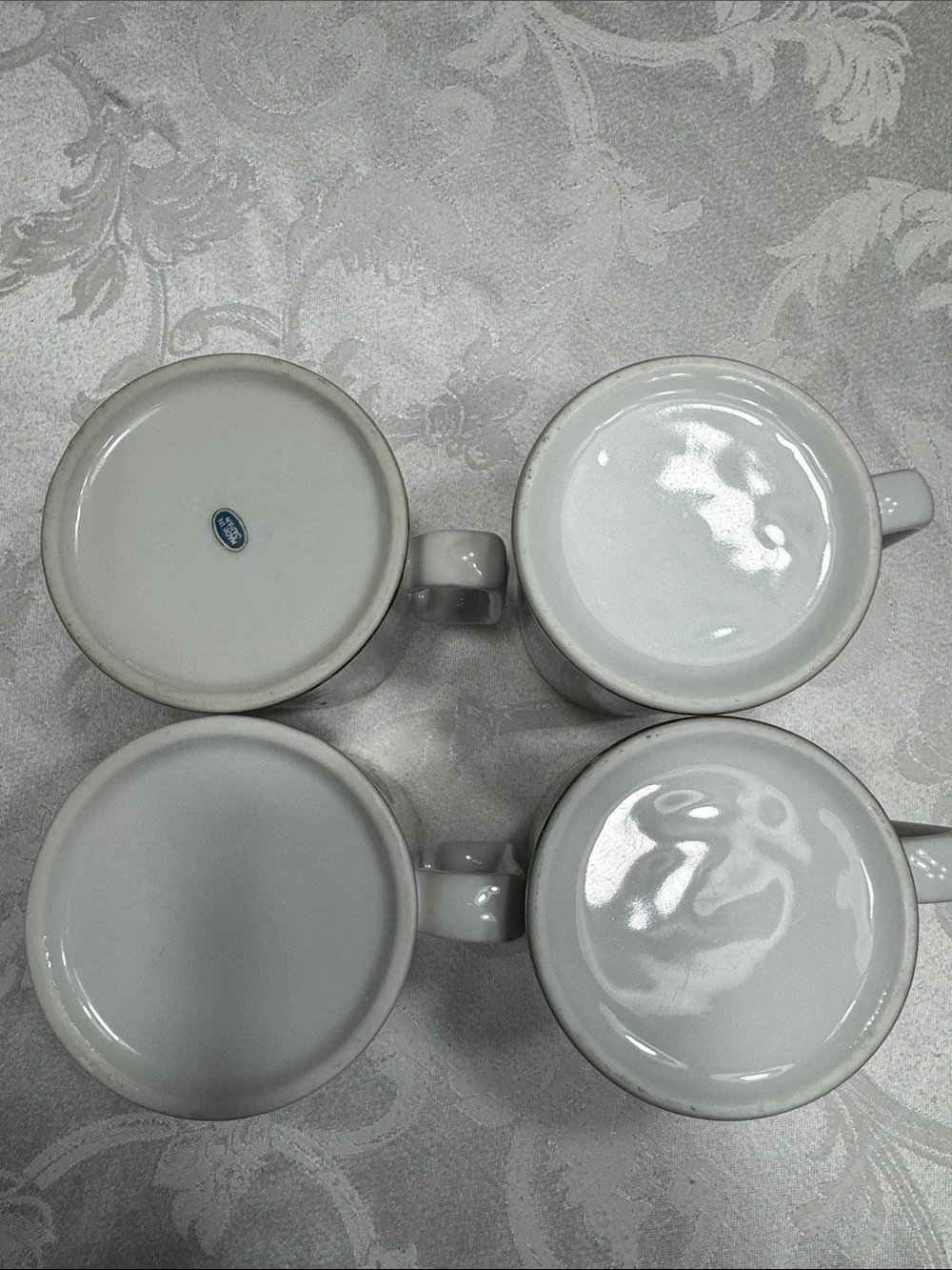 (4) Vtg. Norman Rockwell museum tankards/mugs featuring classic artwork.  12oz.